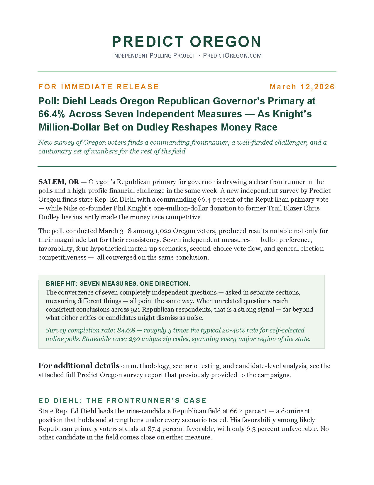 Press Release — Page 1